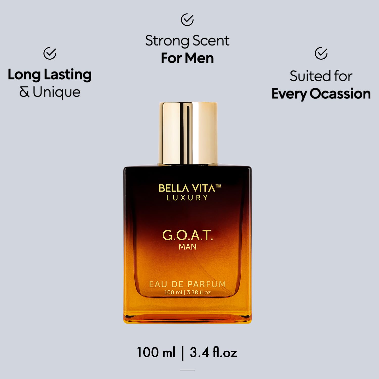 BellaVita Luxury Mens Gift Set & G.O.A.T. Man Perfume Combo | Perfume for Men with Bergamot, Lavender & Patchouli Oriental | Long-Lasting Cologne for Men