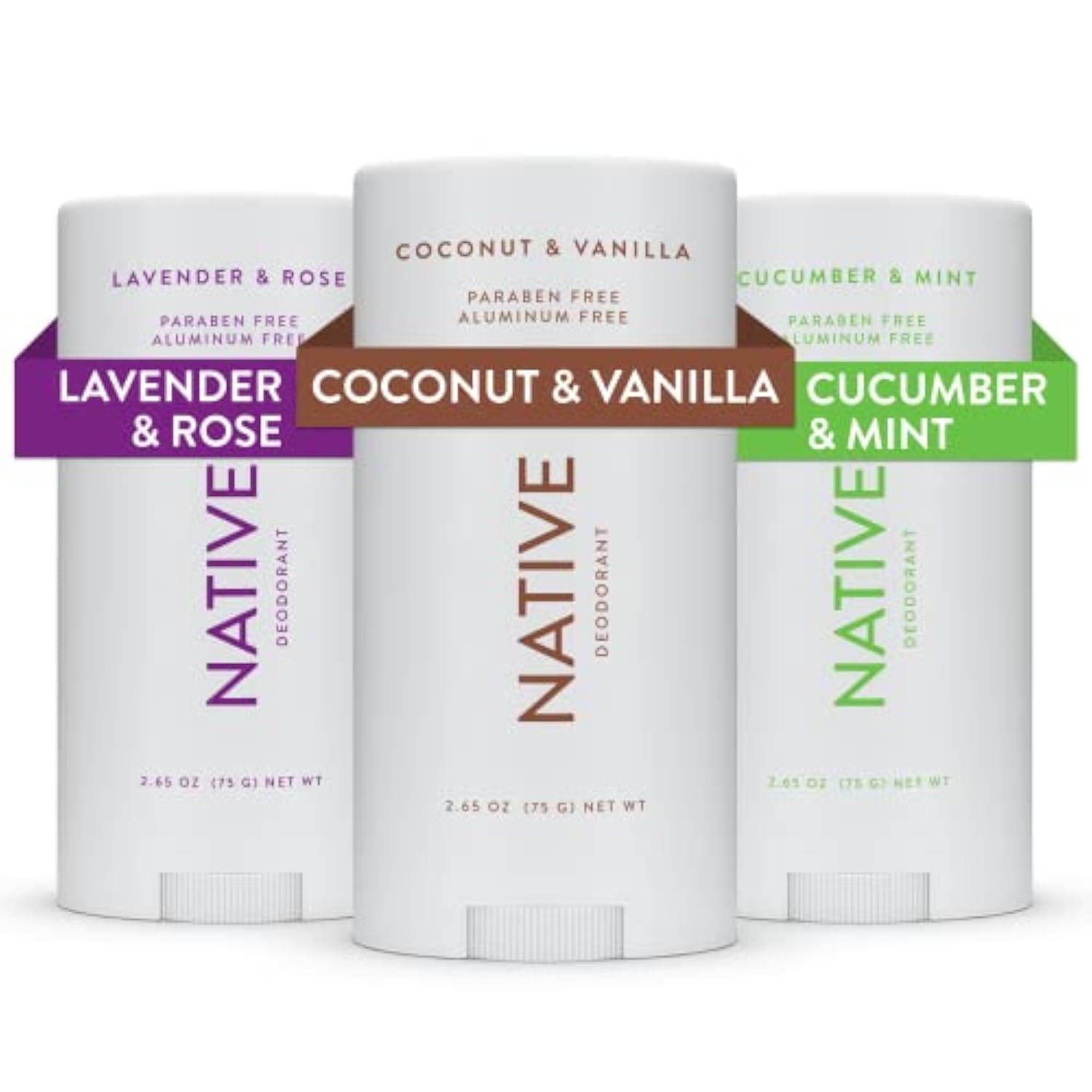 Native Deodorant Contains Naturally Derived Ingredients, 72 Hour Odor Control | Deodorant for Women and Men, Aluminum Free with Baking Soda, Coconut Oil and Shea Butter | Coconut & Vanilla